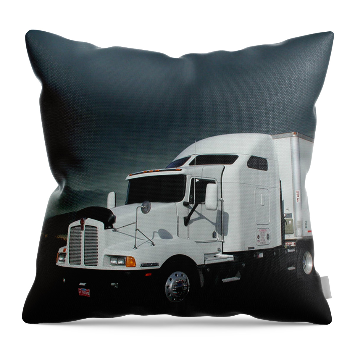 Kenworth Throw Pillow featuring the photograph Kenworth T600 by DArcy Evans