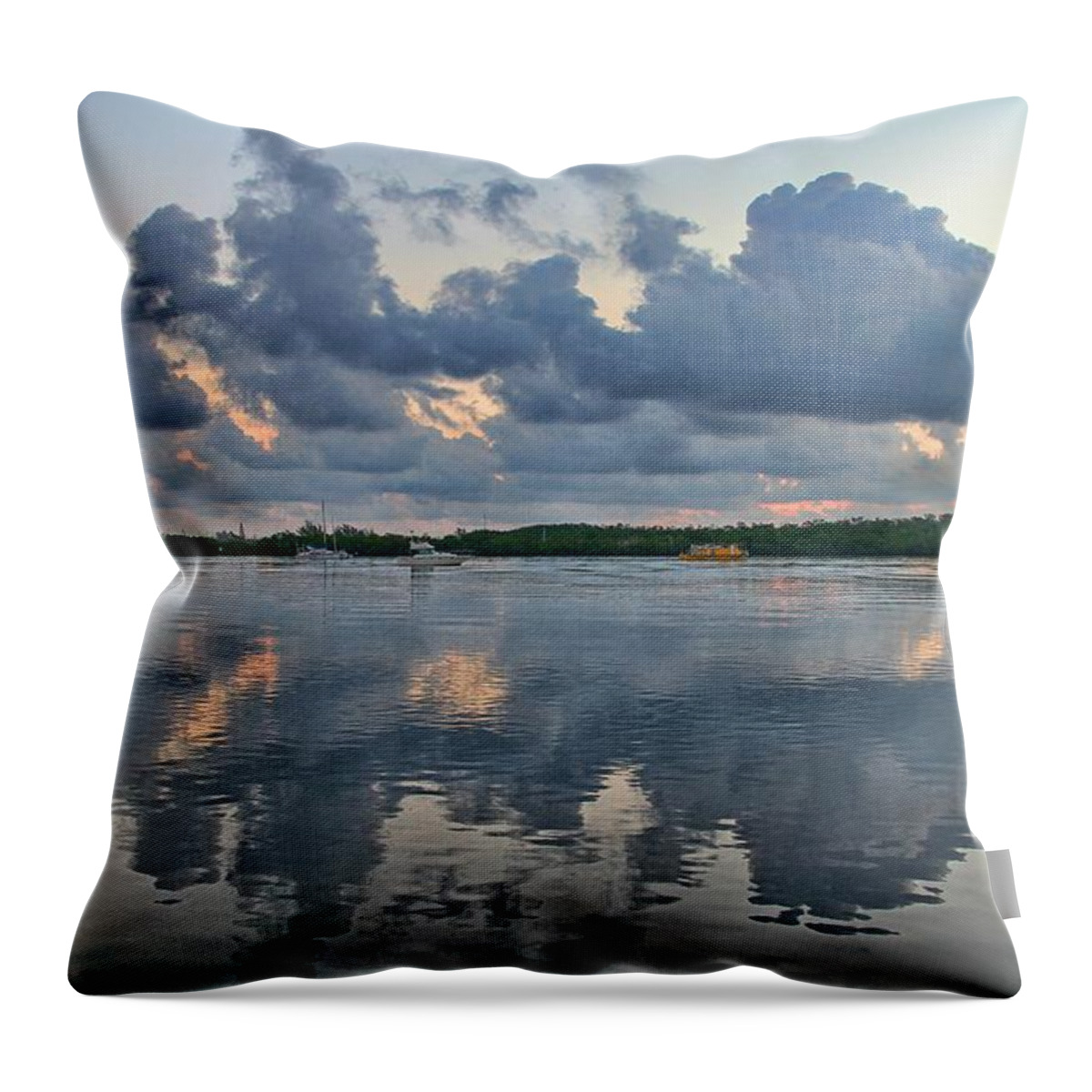 Sunrise Throw Pillow featuring the photograph Key West Sunrise 7 by Bob Slitzan