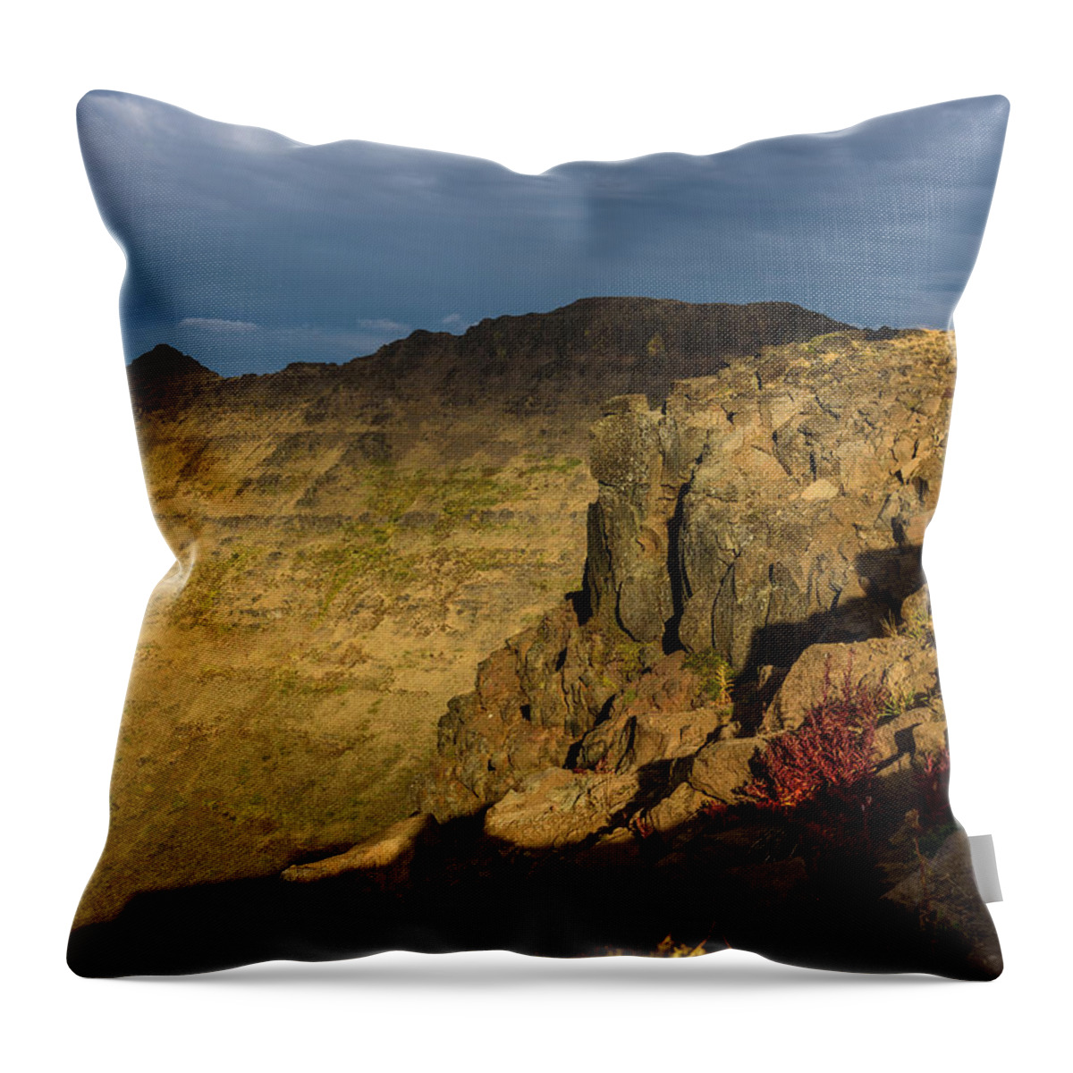 Eastern Oregon Throw Pillow featuring the photograph Kiger Gorge by Robert Potts