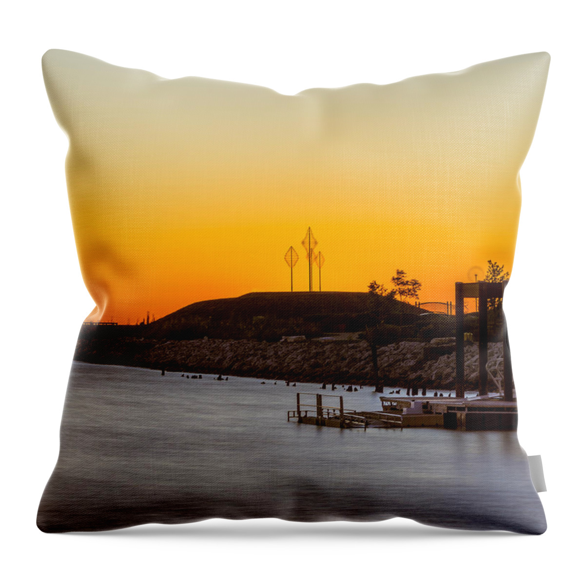 Landscape Throw Pillow featuring the photograph kinetic Twilight by Chris Bordeleau