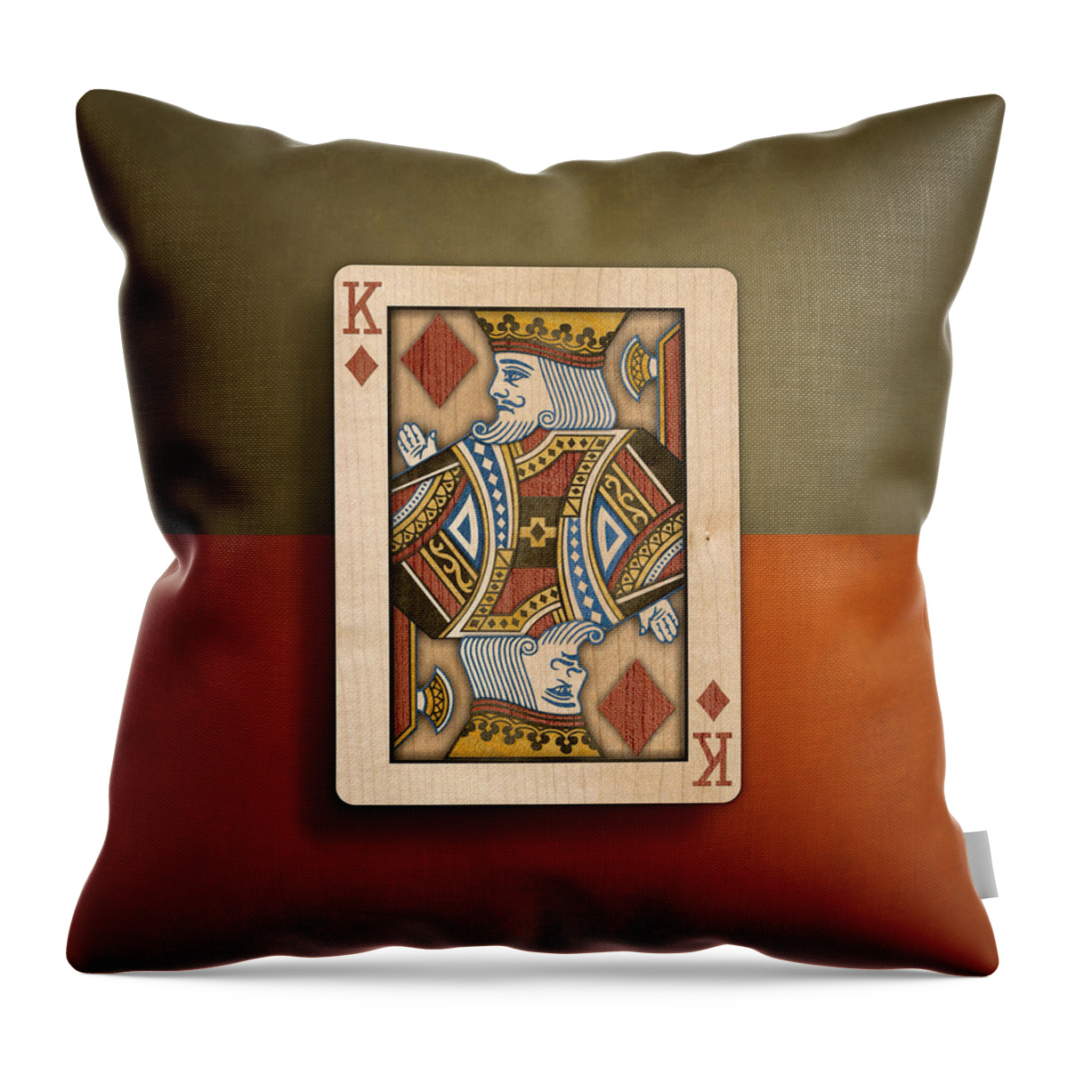 Boards Throw Pillow featuring the photograph King of Diamonds in Wood by YoPedro