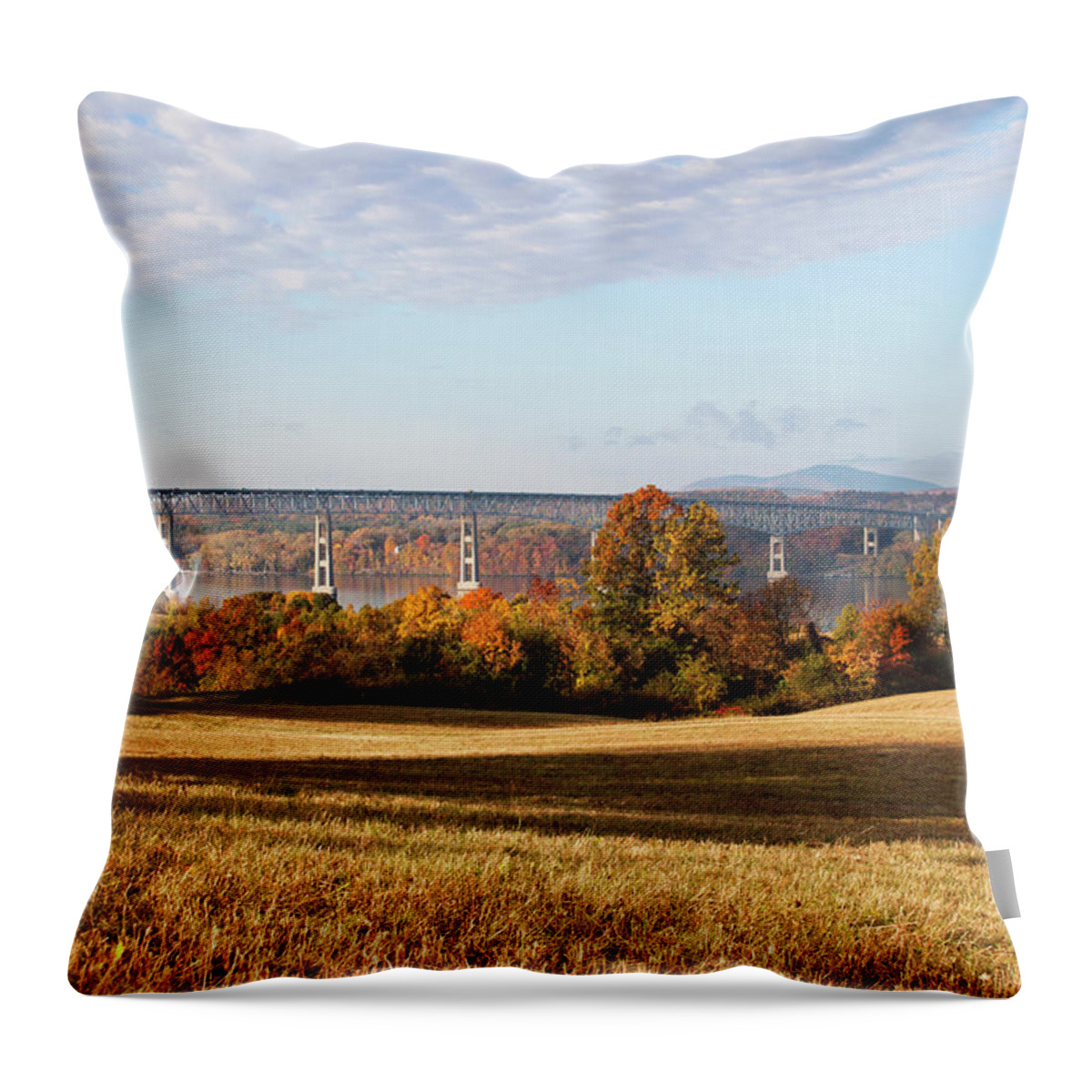 Autumn Throw Pillow featuring the photograph Kingston - Rhinecliff in Autumn by Jeff Severson