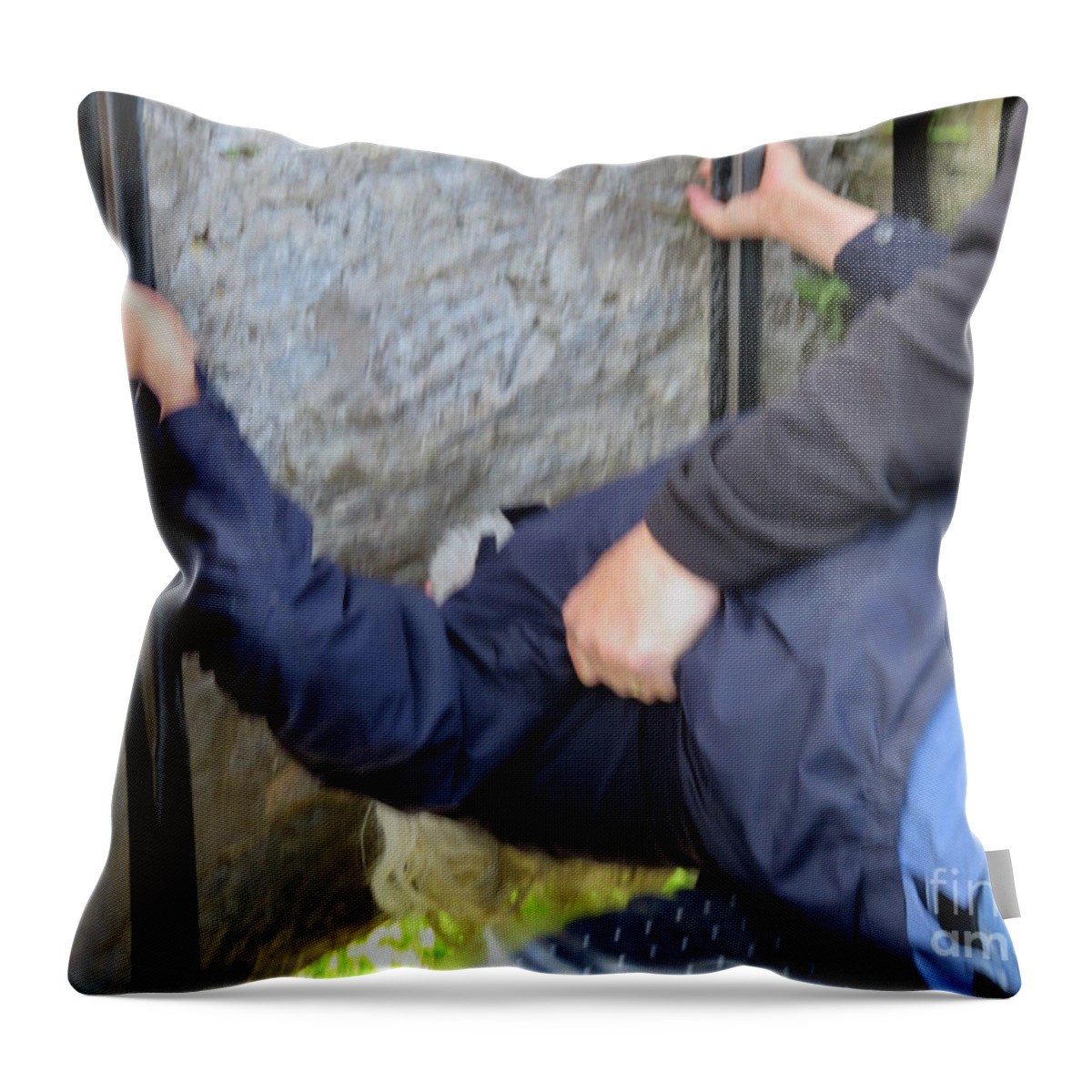 Blarney Stone Throw Pillow featuring the photograph Kiss the Blarney Stone by Cindy Murphy - NightVisions 