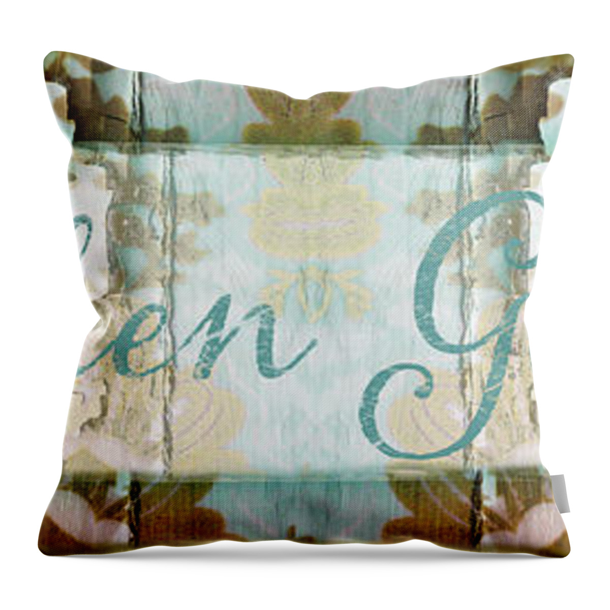 Kitchen Goddess Throw Pillow featuring the painting Kitchen Goddess by Mindy Sommers