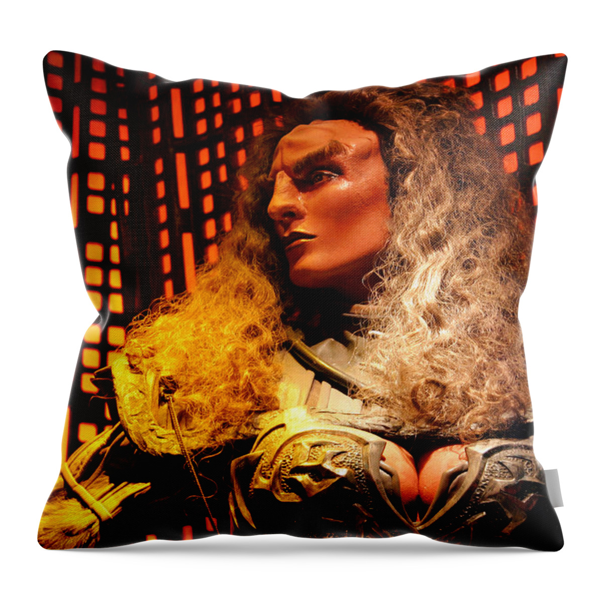 Star Trek Throw Pillow featuring the photograph Klingon by Kristin Elmquist