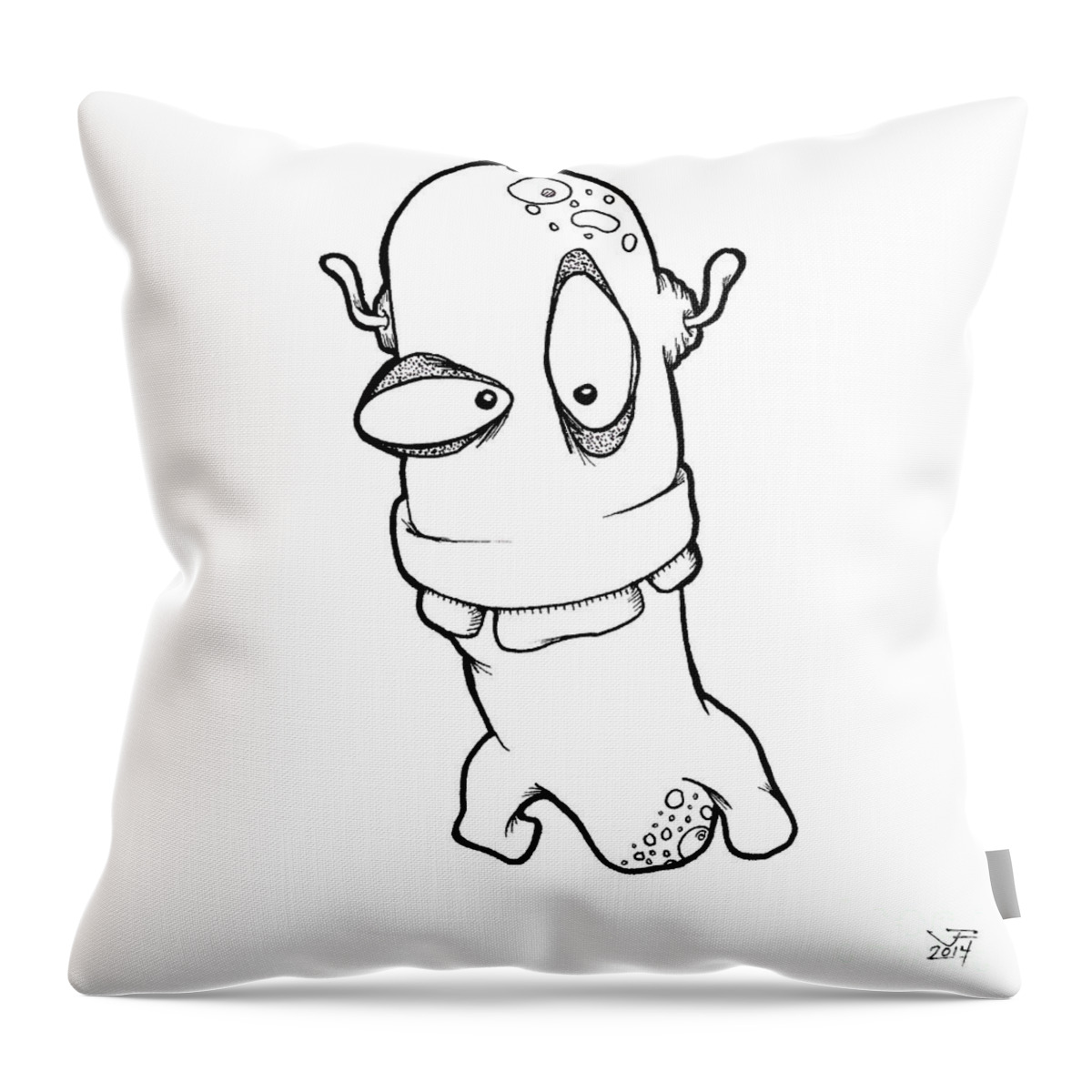 Art Throw Pillow featuring the digital art Klovis by Uncle J's Monsters
