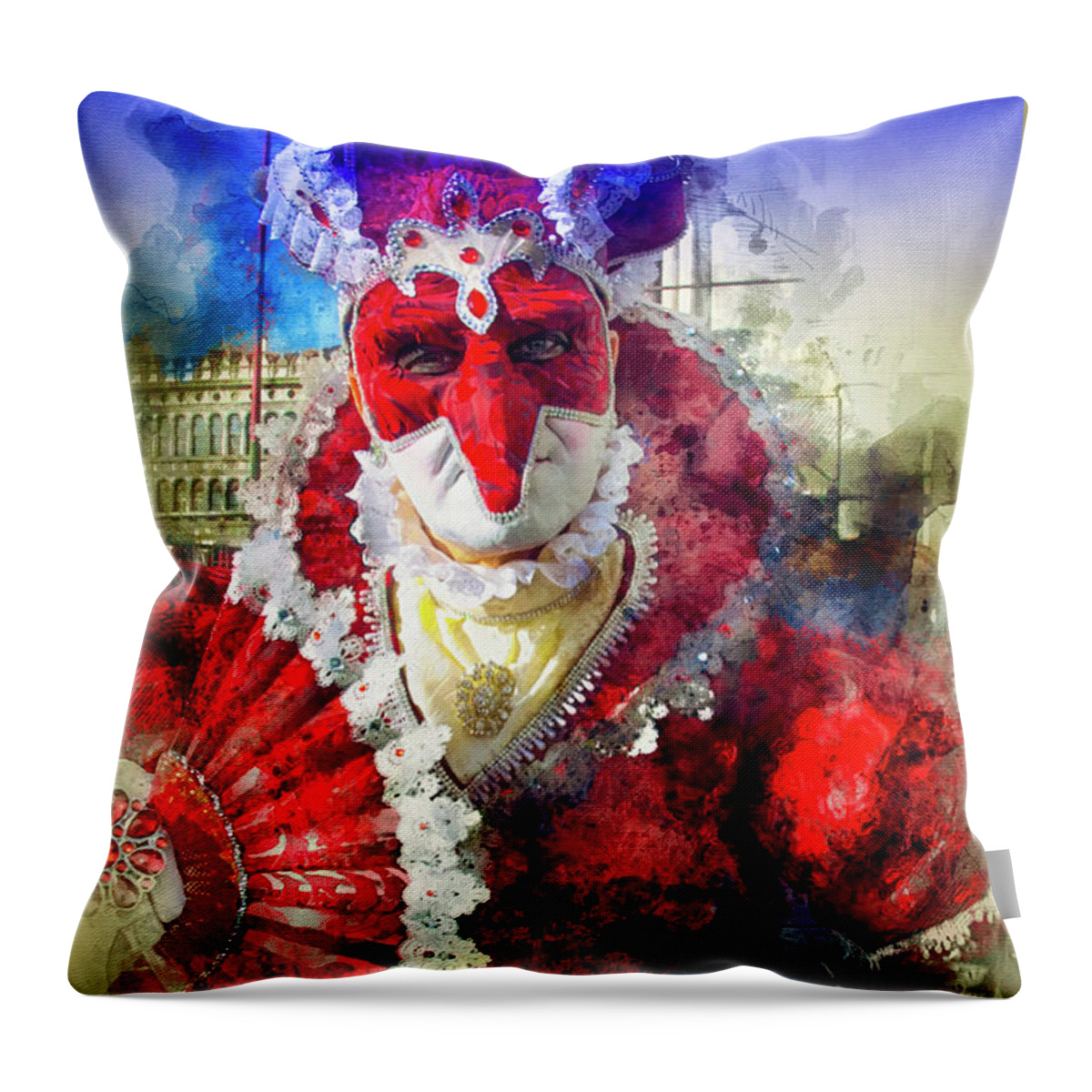 Venice Throw Pillow featuring the photograph Knave of Hearts by Jack Torcello
