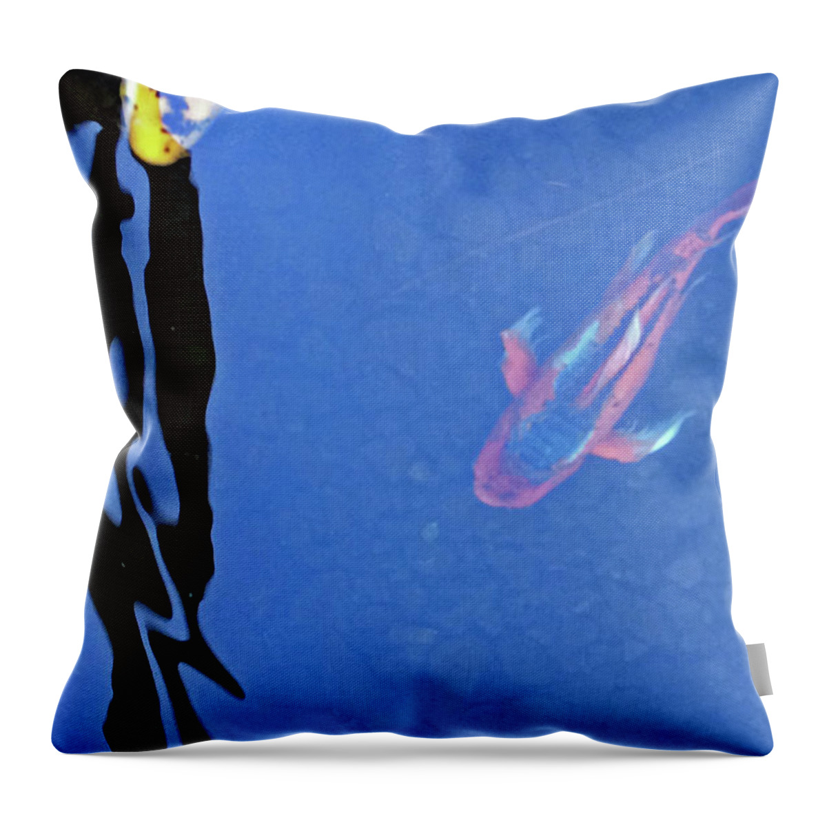 Koi Throw Pillow featuring the photograph Koi No. 5-1 by Sandy Taylor