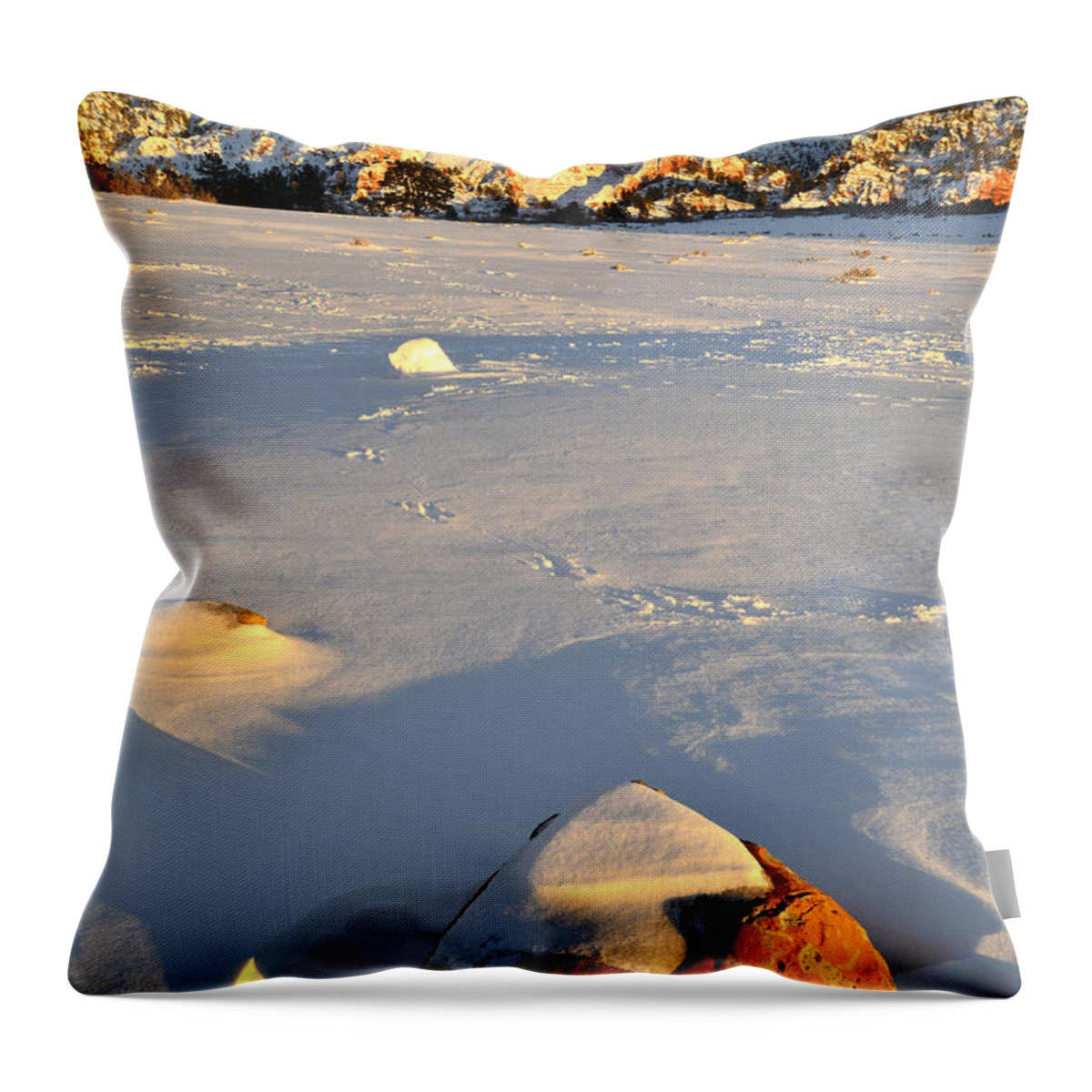 Zion National Park Throw Pillow featuring the photograph Kolob Terrace Road by Ray Mathis