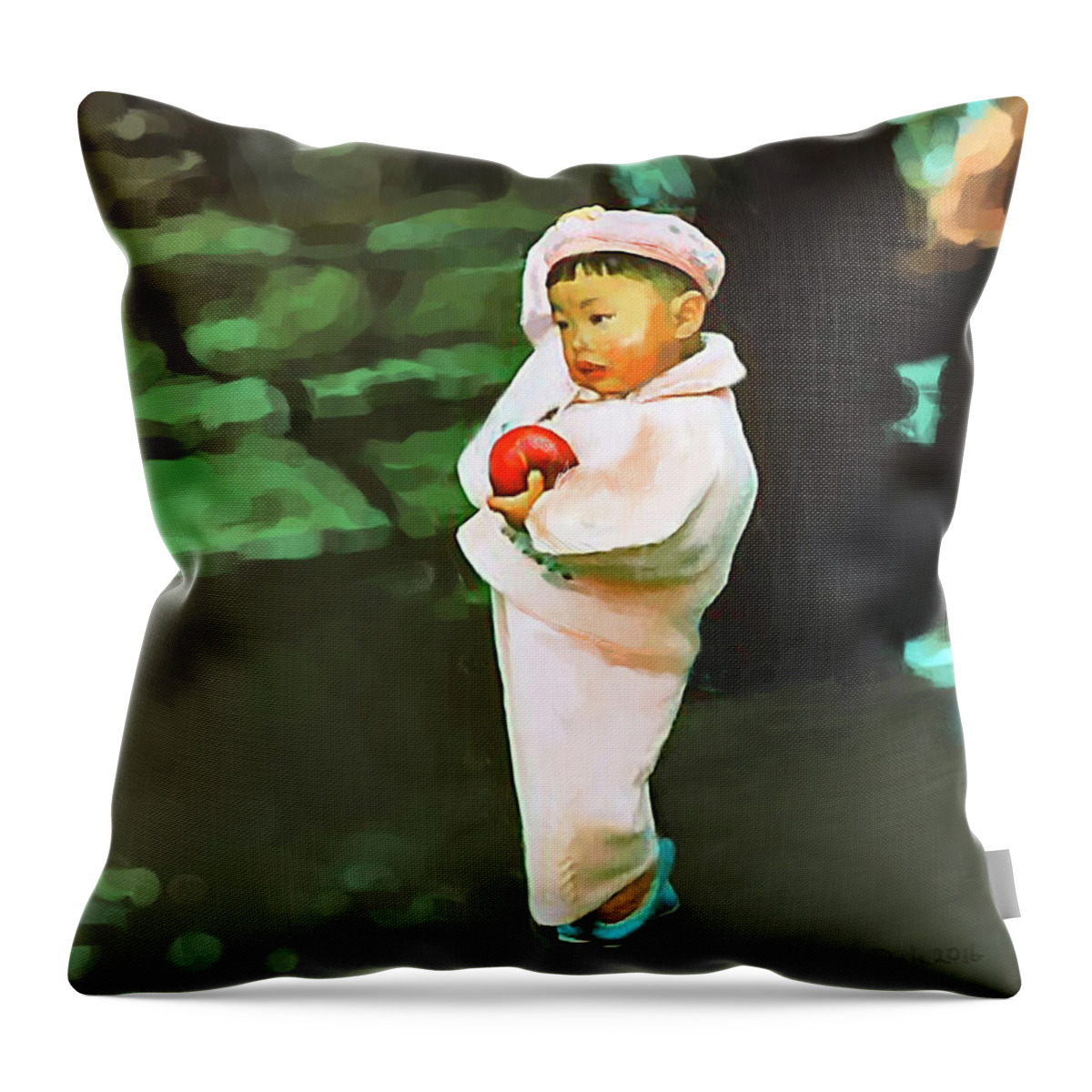 Inchon Throw Pillow featuring the photograph Korean Pink by Dale Stillman
