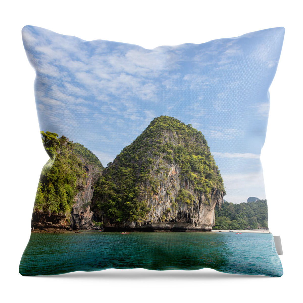 Thailand Throw Pillow featuring the photograph Krabi landscape in Thailand by Didier Marti