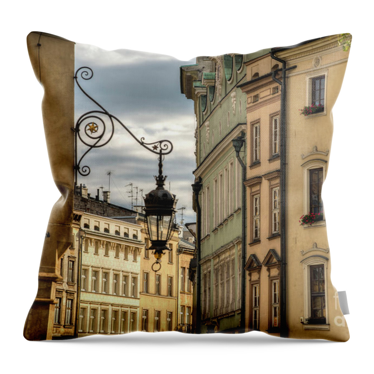 Square Throw Pillow featuring the photograph Krakow, Poland, Old Town by Juli Scalzi