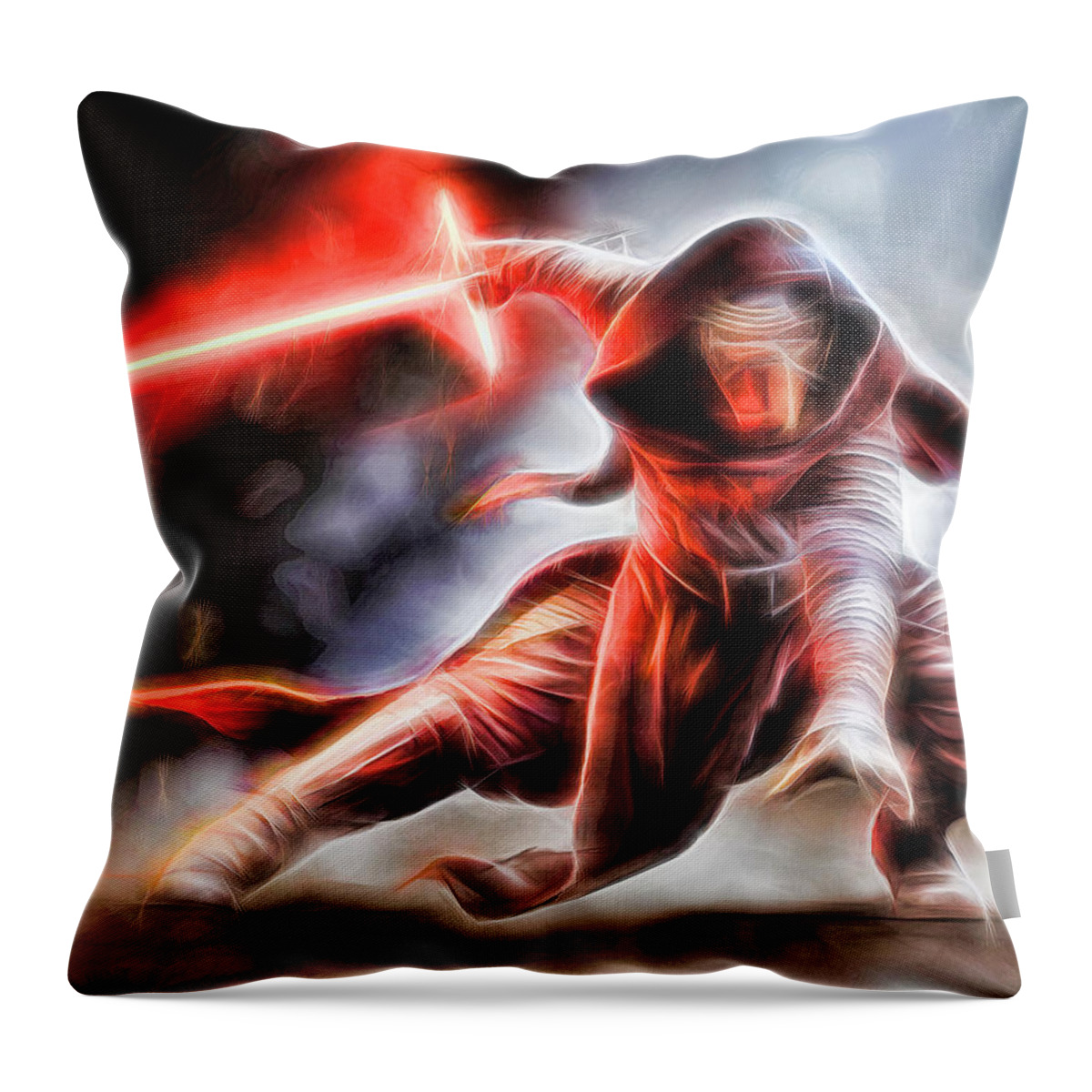 Starwars Throw Pillow featuring the digital art Kylo Ren I Will Fulfill Our Destiny by Scott Campbell