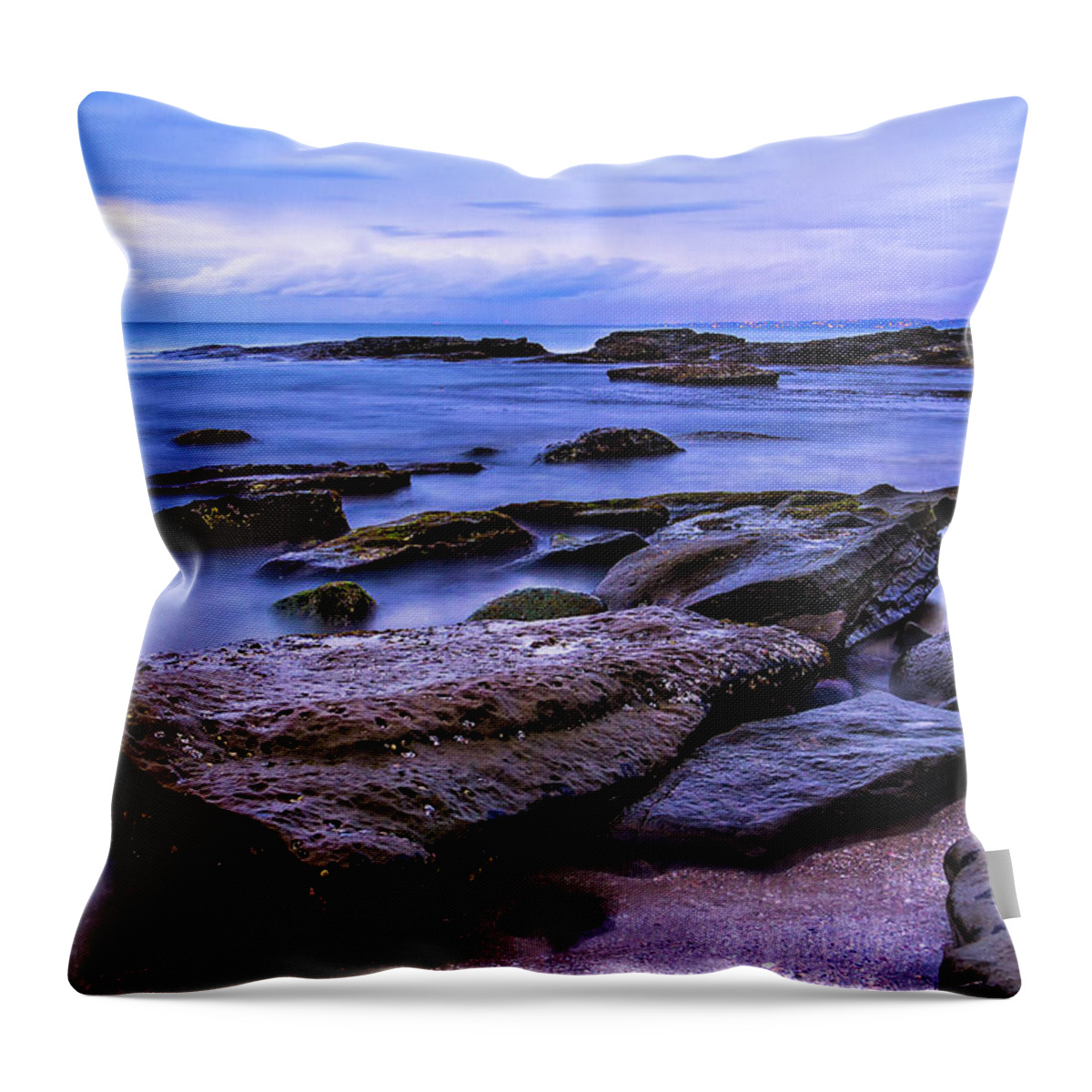 Beach Throw Pillow featuring the photograph La Jolla Cove Twilight by Jason Roberts