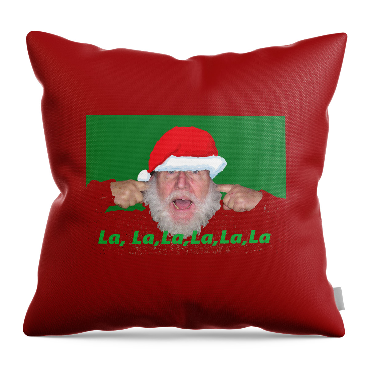 Lalala Throw Pillow featuring the digital art La La La Christmas by R Allen Swezey