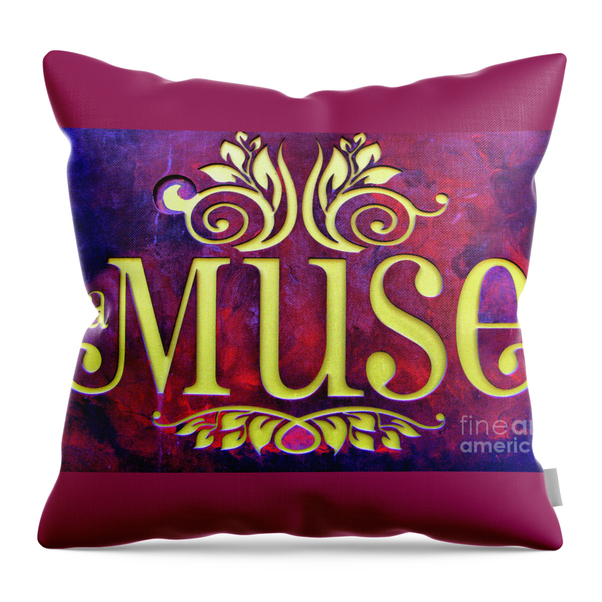 Sign Throw Pillow featuring the photograph La Muse, Sign by Daliana Pacuraru