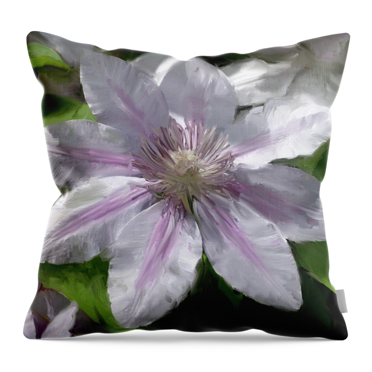 Flower Painting Throw Pillow featuring the painting 'La Nina' Painting by Don Wright