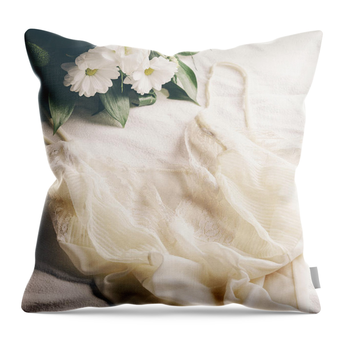 Underwear Throw Pillow featuring the photograph Laced Underwear by Jelena Jovanovic