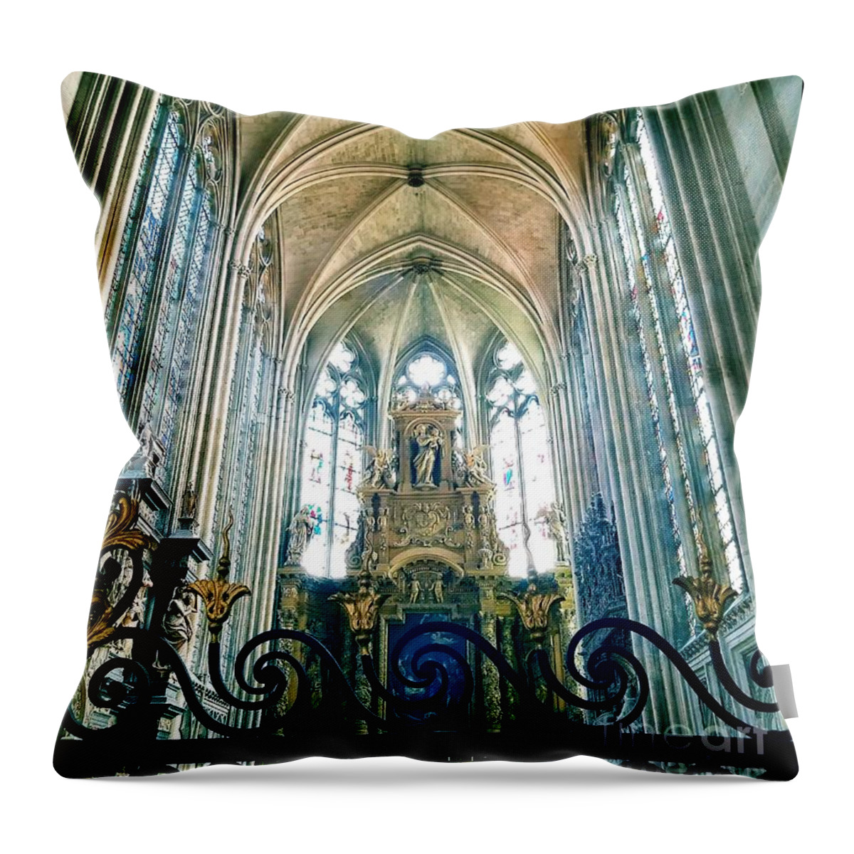 Lady Chapel Throw Pillow featuring the photograph Lady Chapel by Amy Regenbogen