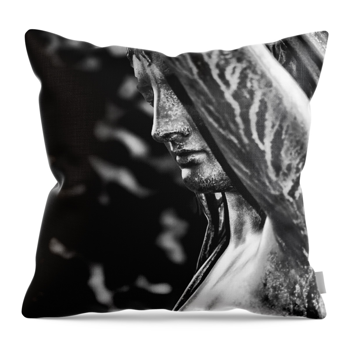 Fairmount Park Throw Pillow featuring the photograph Lady in the Garden 1 by Bill Cannon