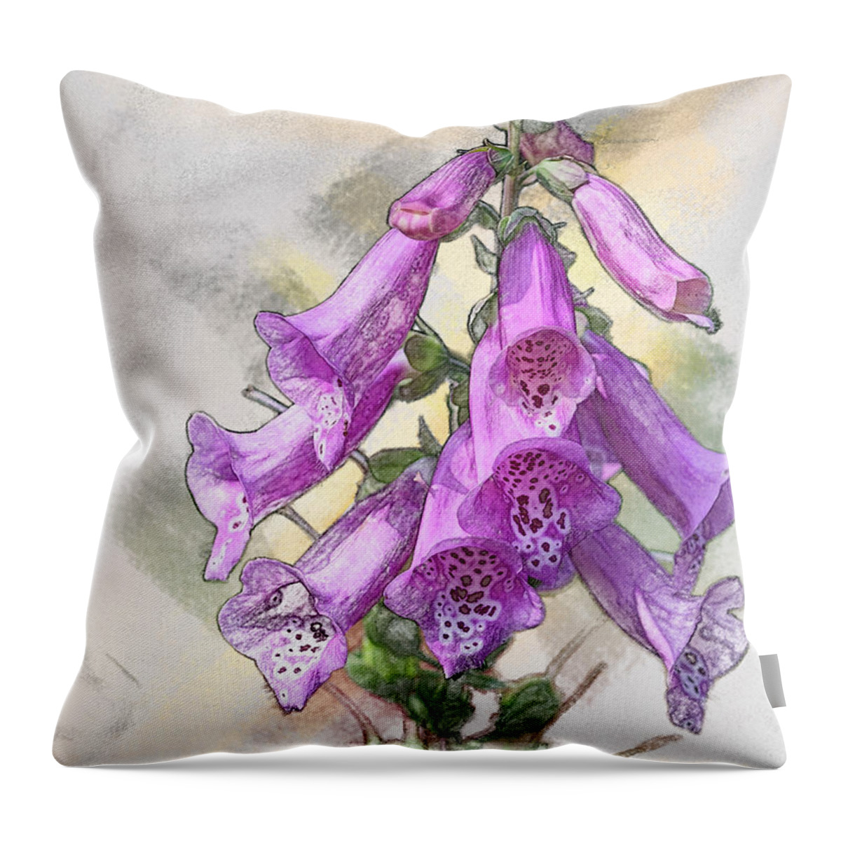 300 Mm F/4 Is Usm Throw Pillow featuring the digital art Lady's Glove by Mark Mille