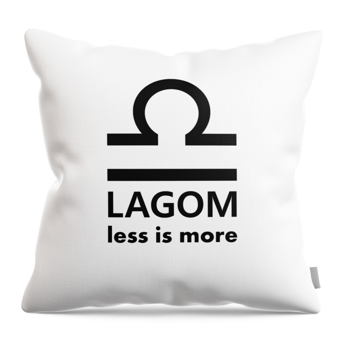 Richard Reeve Throw Pillow featuring the digital art Lagom - Less is More I by Richard Reeve