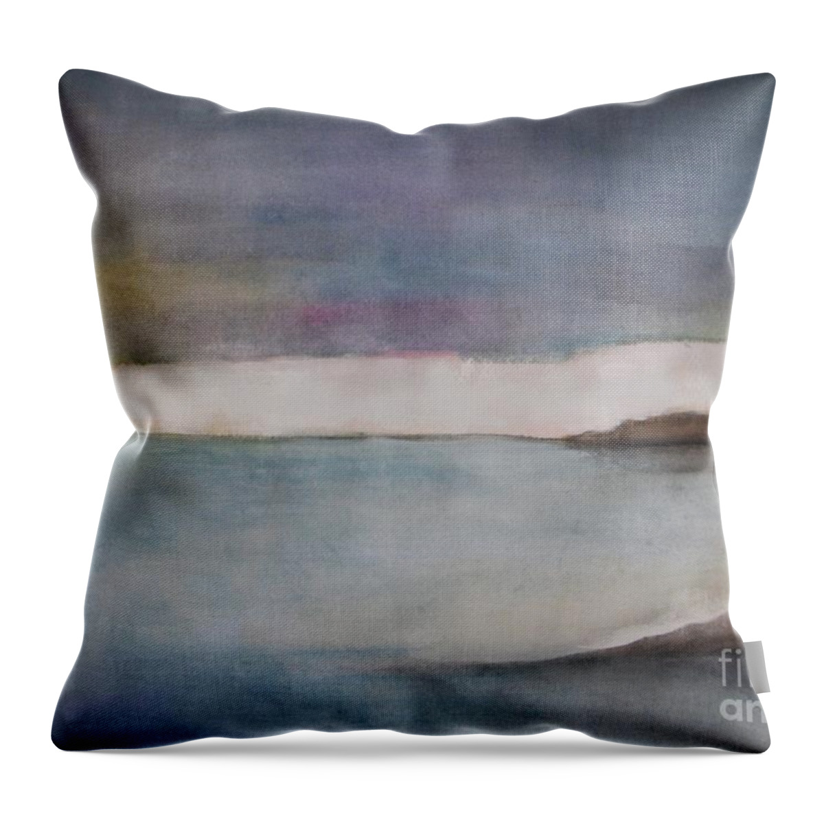 Ocean Throw Pillow featuring the painting Lagoon Bleu by Vesna Antic