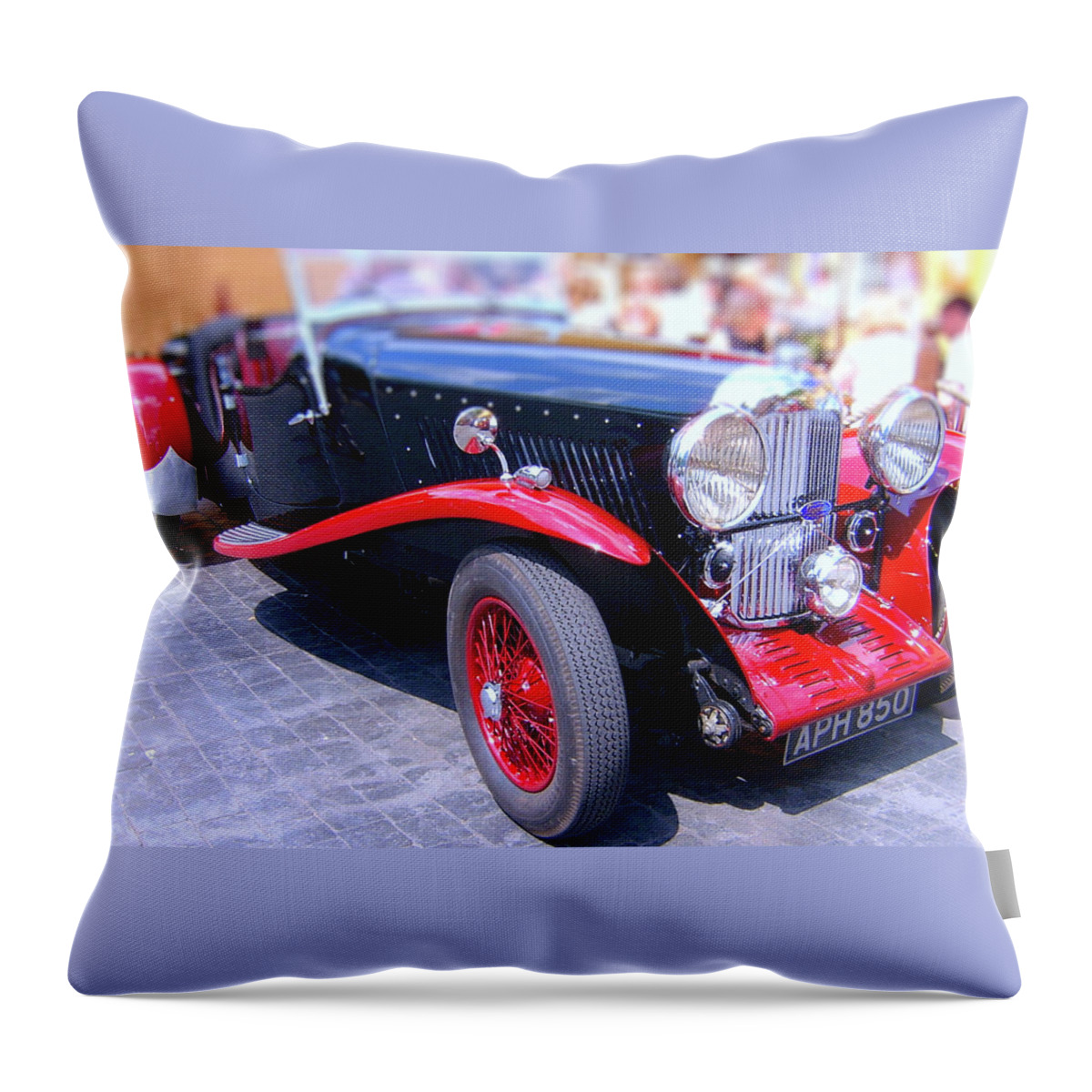 Vehicles Throw Pillow featuring the photograph Lagonda by Richard Denyer