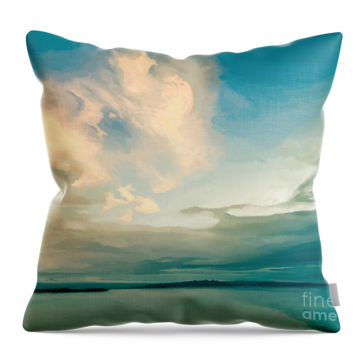 Lake Throw Pillow featuring the painting Lake Effect by Jackie Case