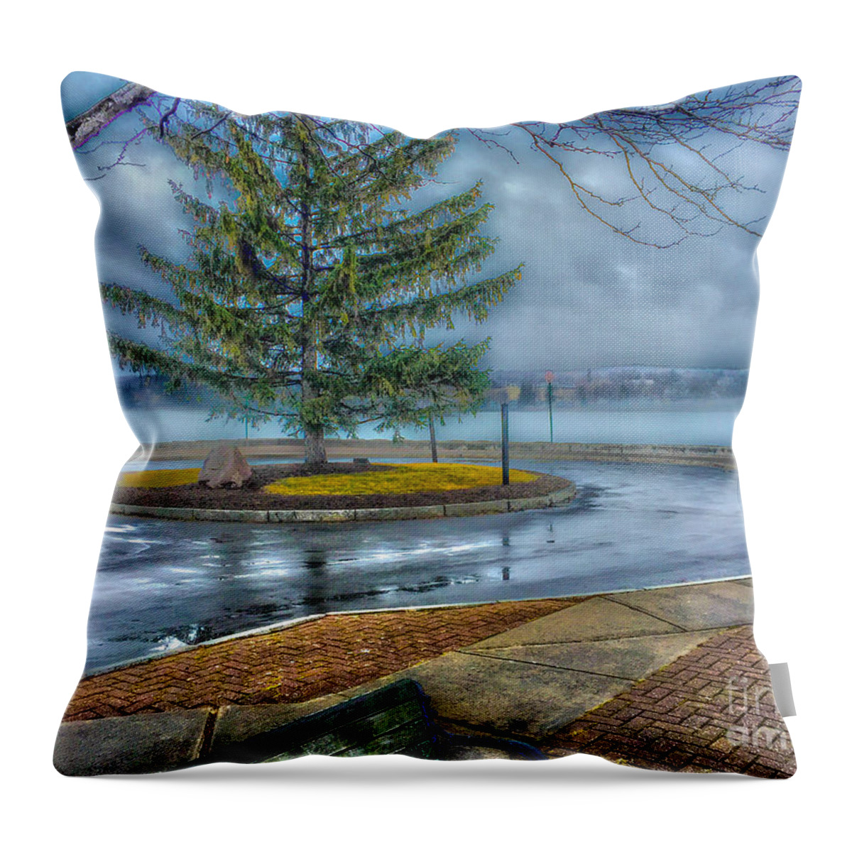 Fog Throw Pillow featuring the photograph Lake Fog by William Norton