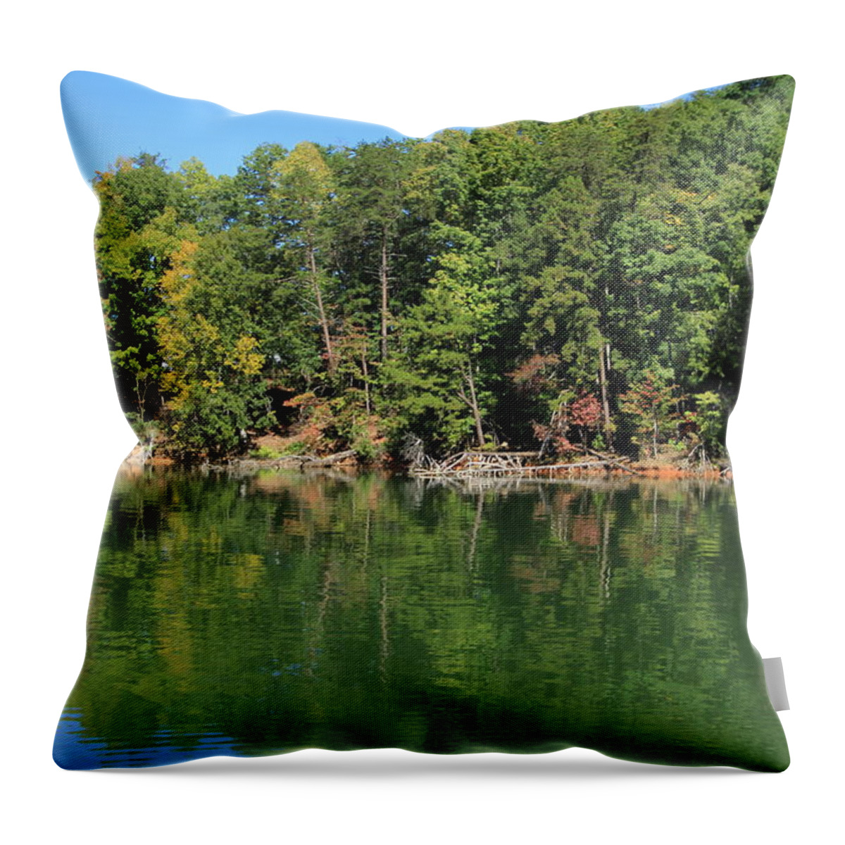 Lake James Throw Pillow featuring the photograph Lake James by Karen Ruhl