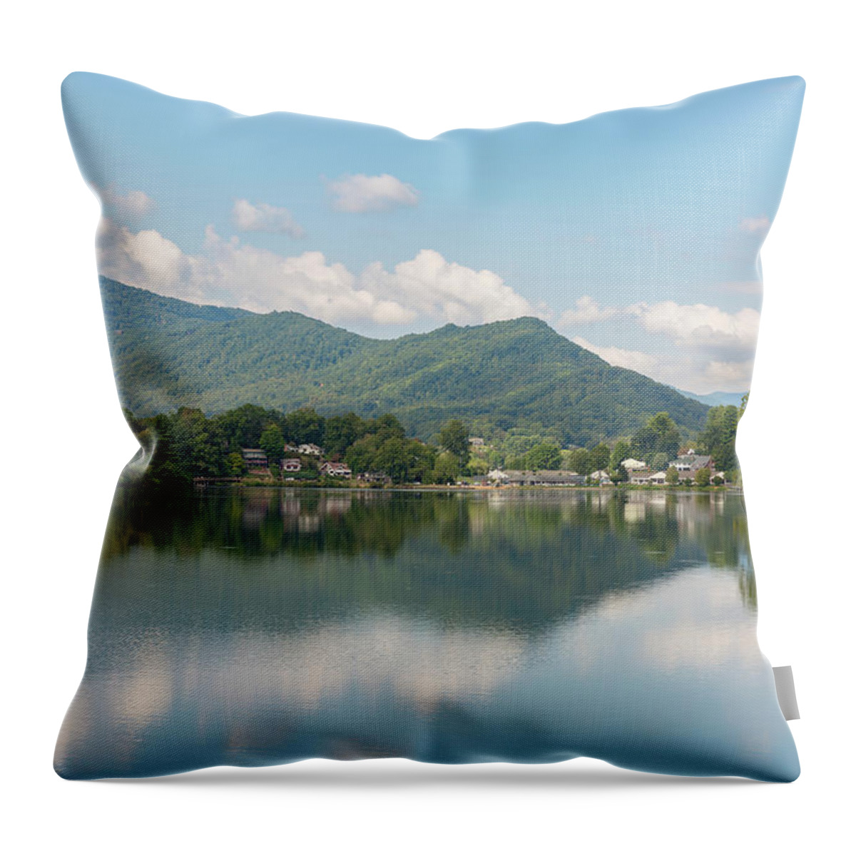 Reflections Throw Pillow featuring the photograph Lake Junaluska #1 - September 9 2016 by D K Wall
