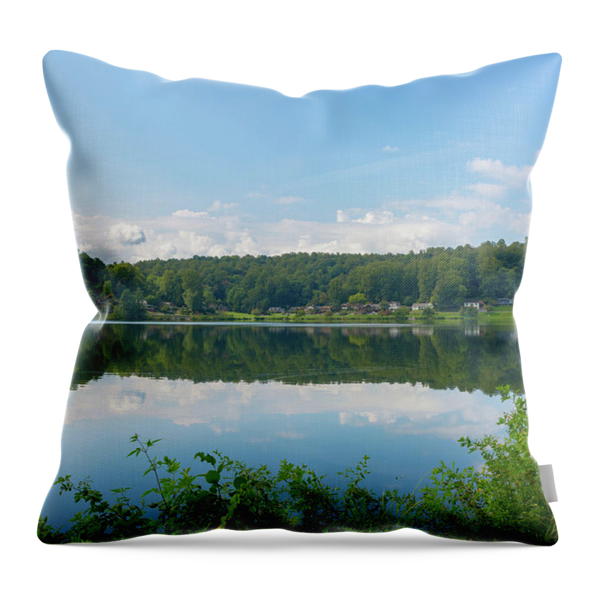 Reflections Throw Pillow featuring the photograph Lake Junaluska #3 September 9 2016 by D K Wall