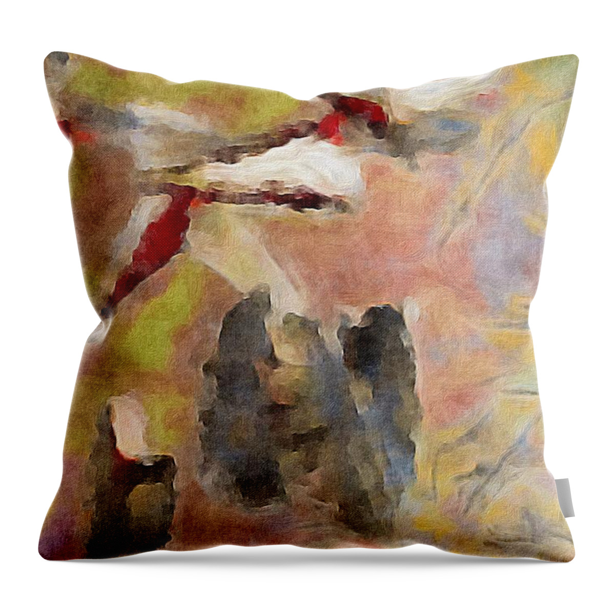 Abstract Throw Pillow featuring the photograph Lake Life by William Wyckoff