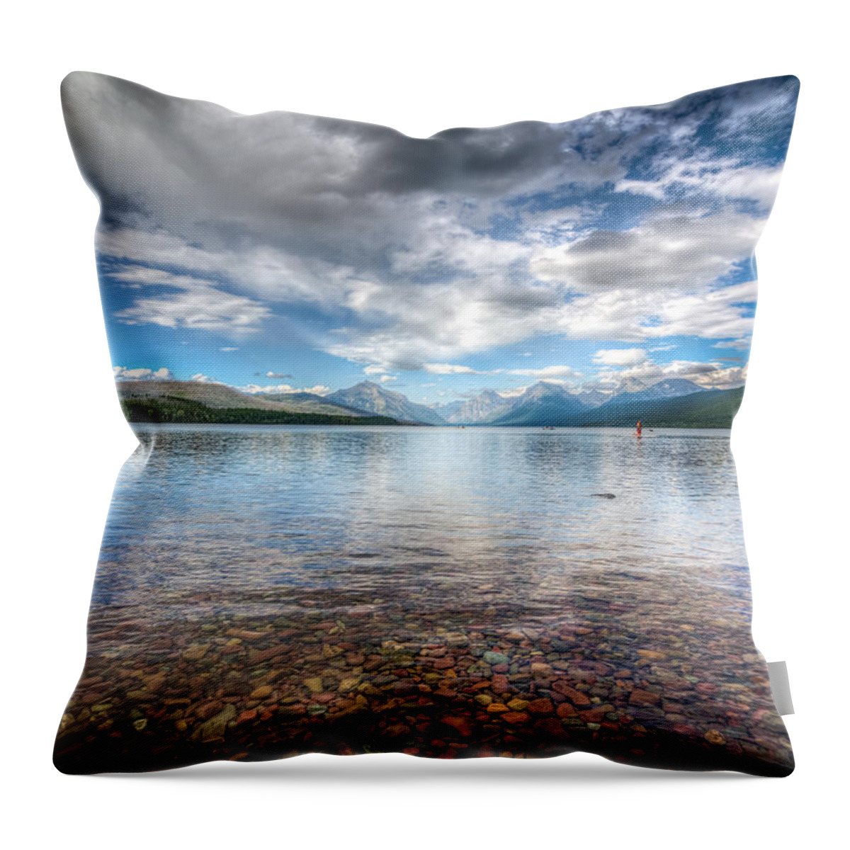 Montana Throw Pillow featuring the photograph Lake McDonald by Spencer McDonald