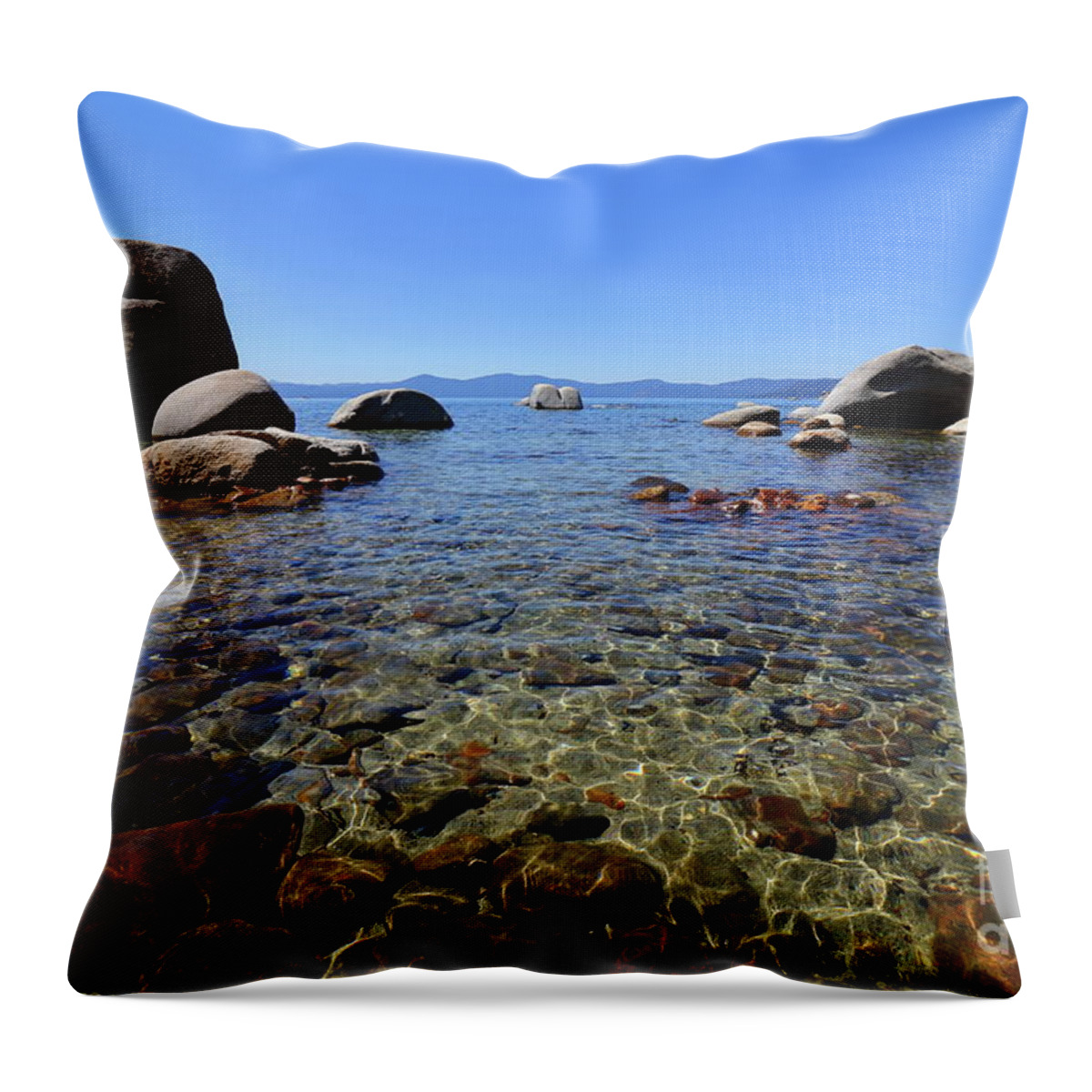 Lake Throw Pillow featuring the photograph Lake Tahoe Blues by Leia Hewitt