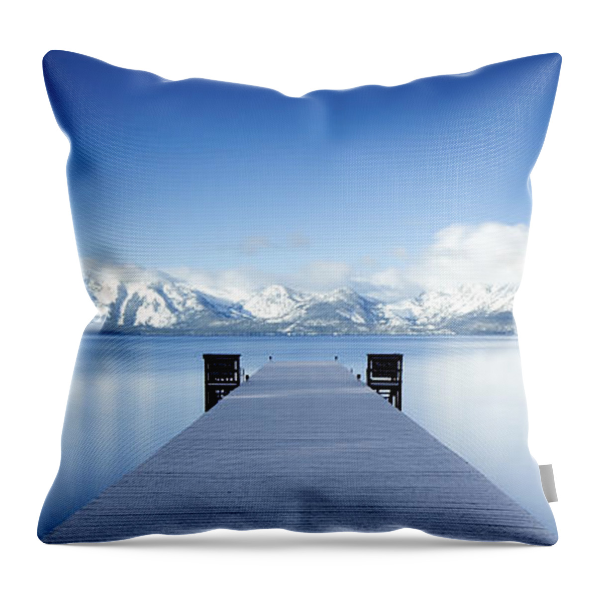 #faatoppicks Throw Pillow featuring the photograph Lake Tahoe Panorama by Matthew Train