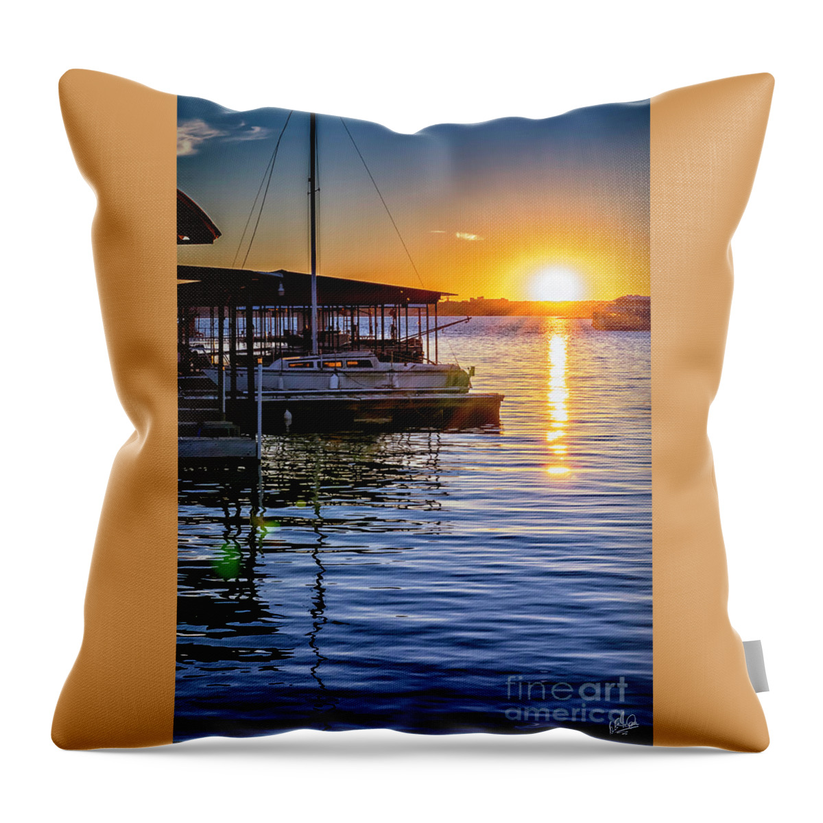  Throw Pillow featuring the photograph Lake Travis by Walt Foegelle