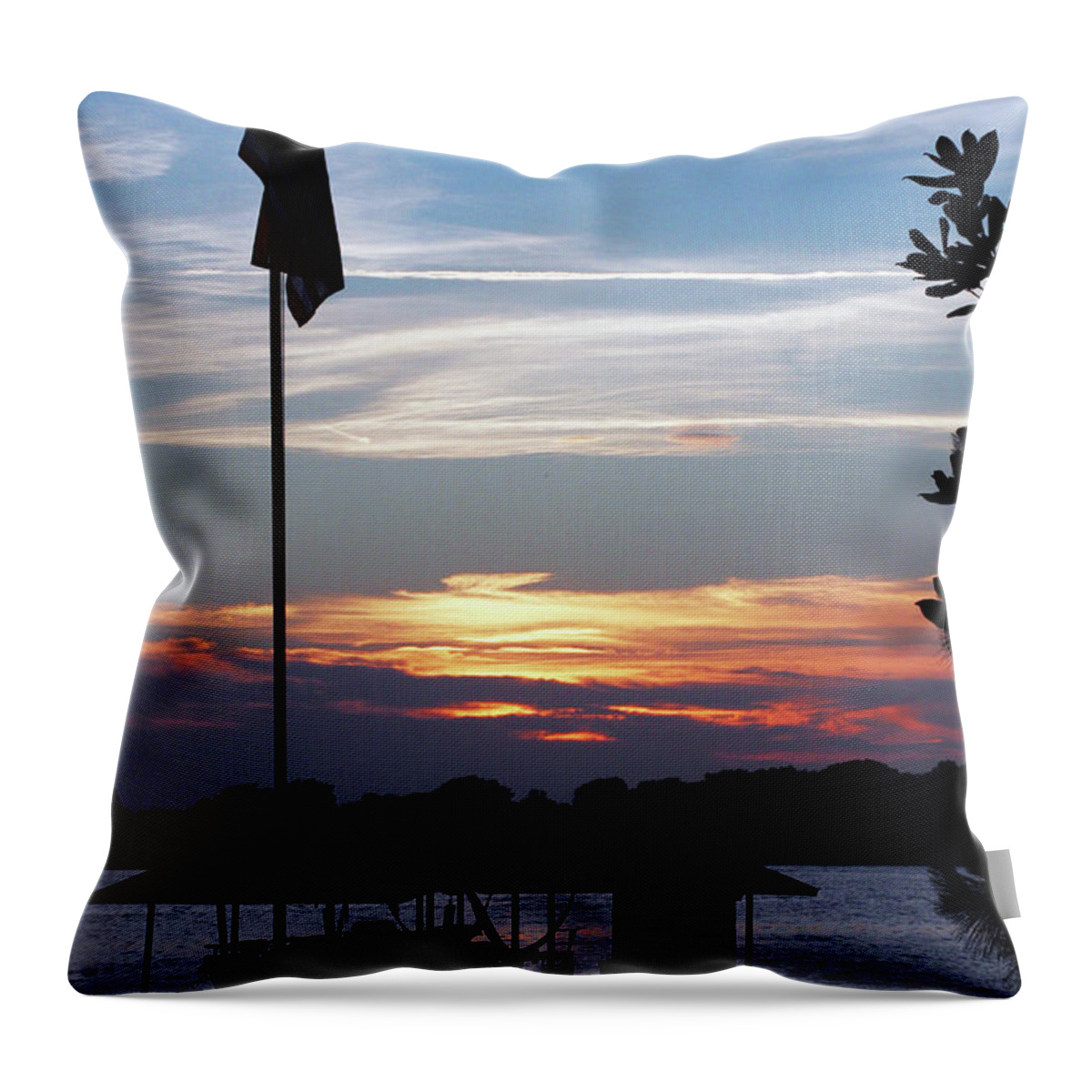 Lake Throw Pillow featuring the photograph Lake View Sunset by Joy Tudor