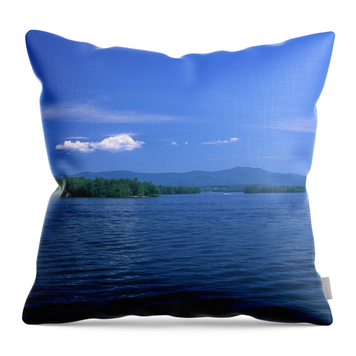 Lake Winnipesaukee Throw Pillow featuring the photograph Lake Winnipesaukee Summer Day by John Burk