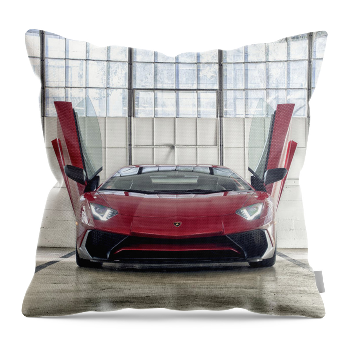 Lamborghini Throw Pillow featuring the photograph #Lamborghini #AventadorSV by ItzKirb Photography
