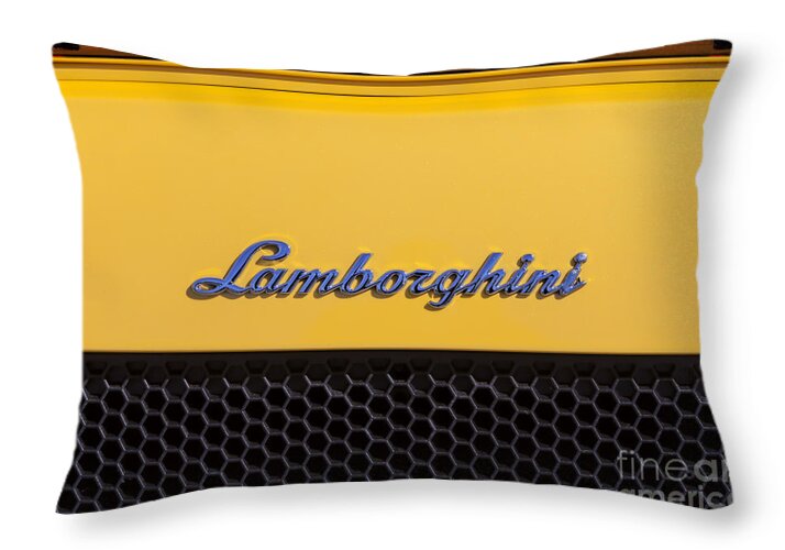 Lamborghini Throw Pillow featuring the photograph Lamborghini by David Millenheft