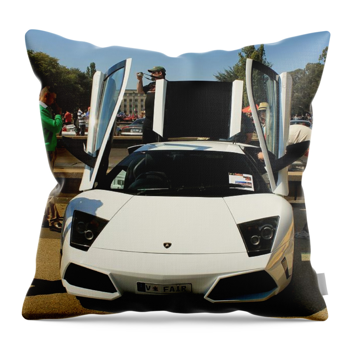 Lamborghini Throw Pillow featuring the photograph Lamborghini Murcielago by Anthony Croke