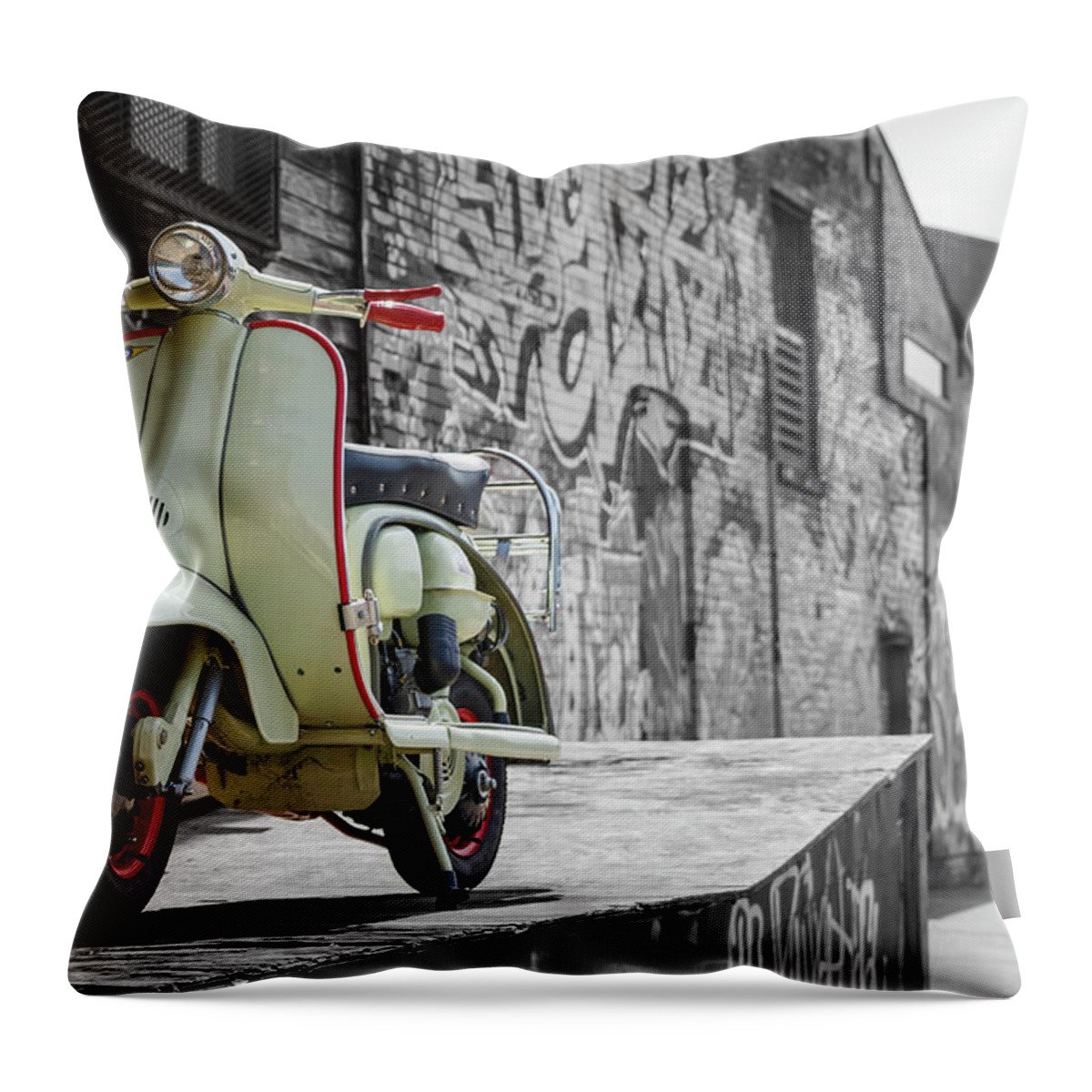Classic Throw Pillow featuring the photograph Lambretta Style by Rick Deacon