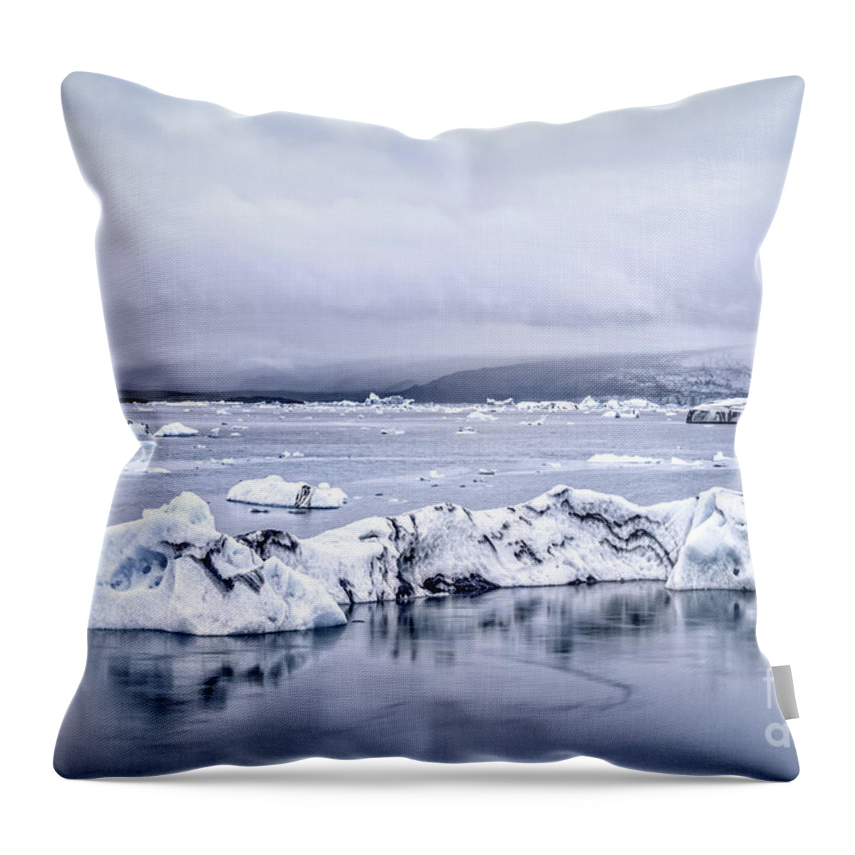 Kremsdorf Throw Pillow featuring the photograph Land Of Ice by Evelina Kremsdorf