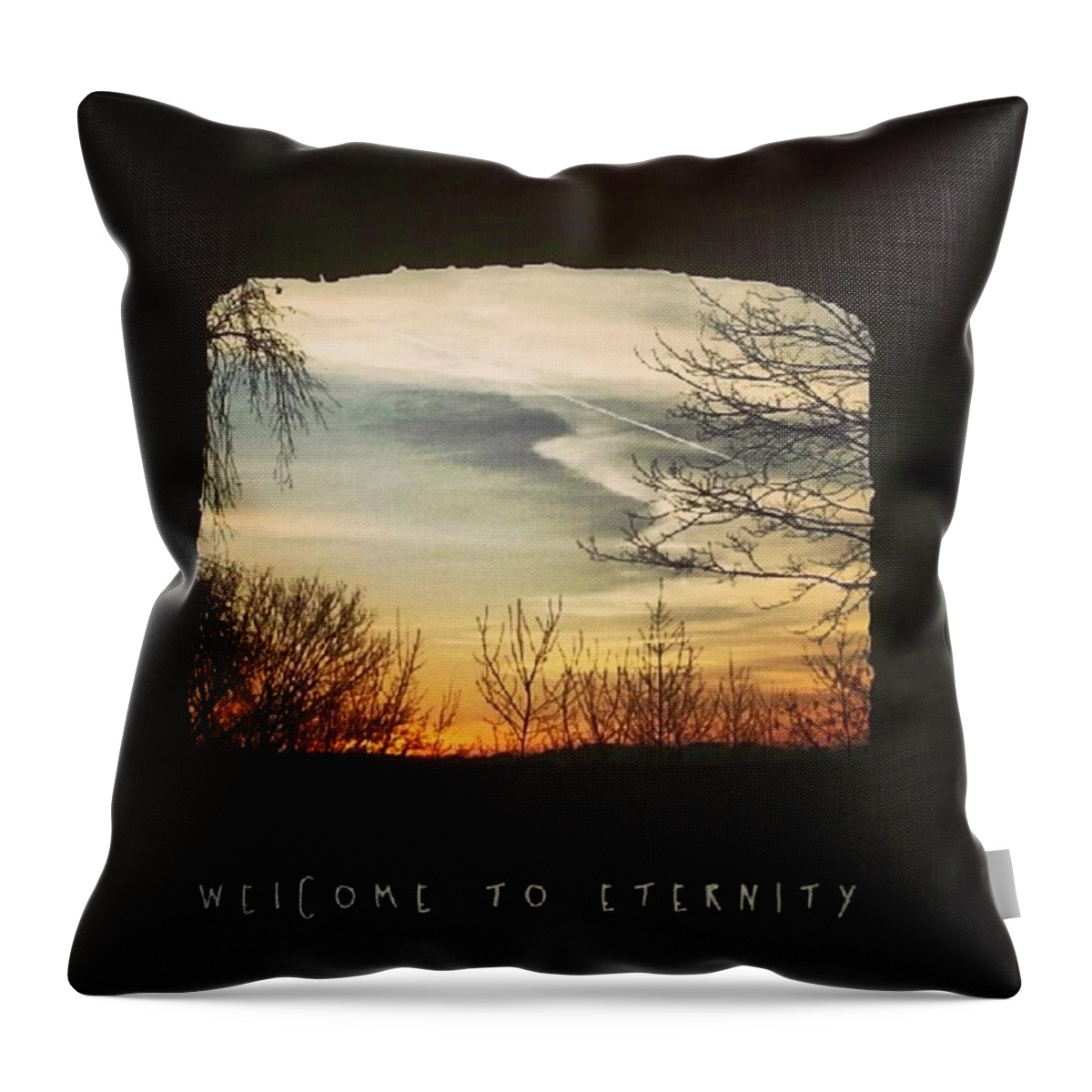 Eternity Throw Pillow featuring the photograph #landscape #gateway #historicalplace by Mandy Tabatt
