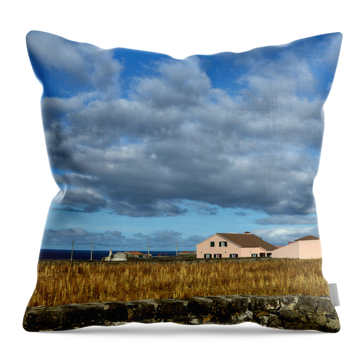 Acores Throw Pillow featuring the photograph Landscapes-24 by Joseph Amaral