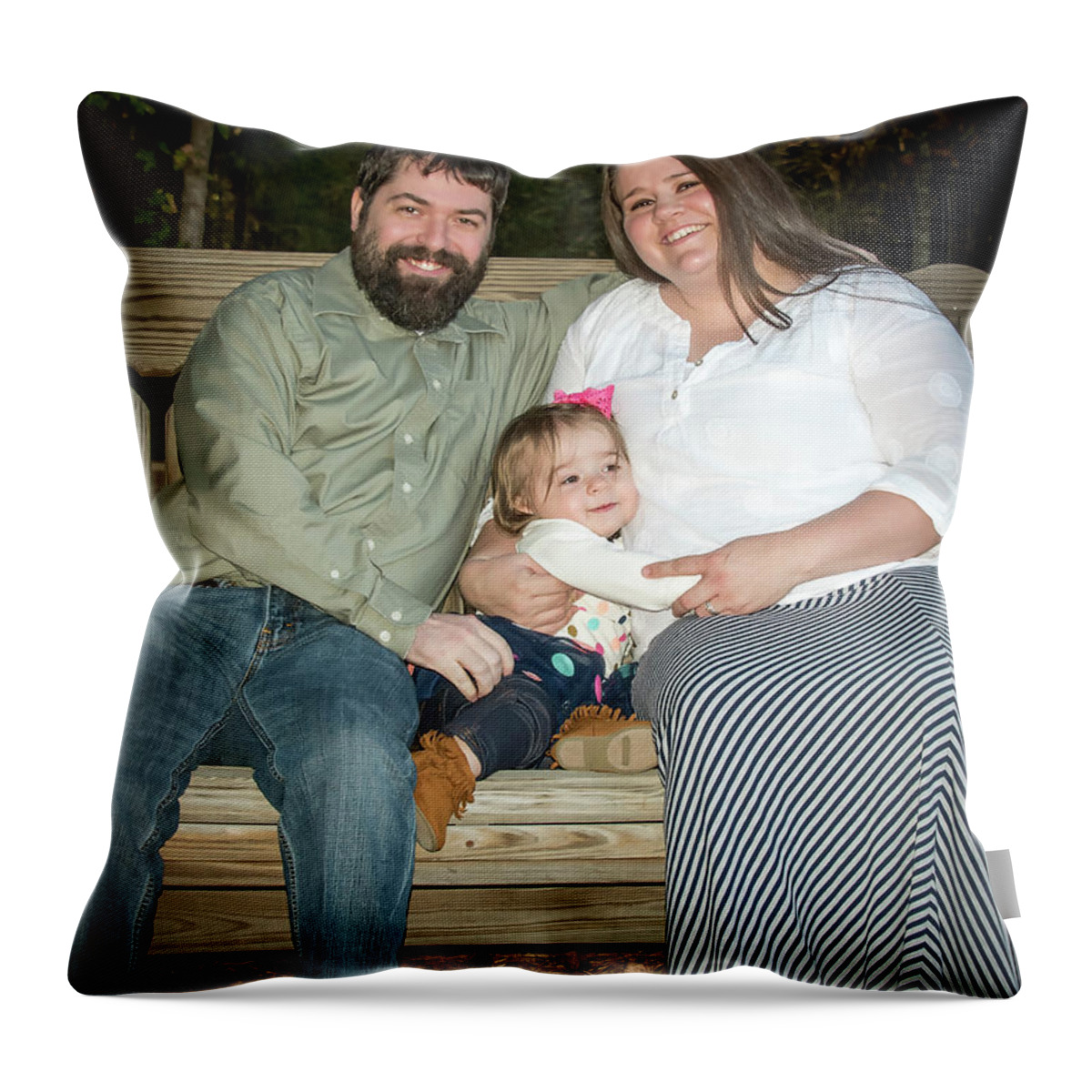 Family Throw Pillow featuring the photograph Langley 6577 by Phil And Karen Rispin