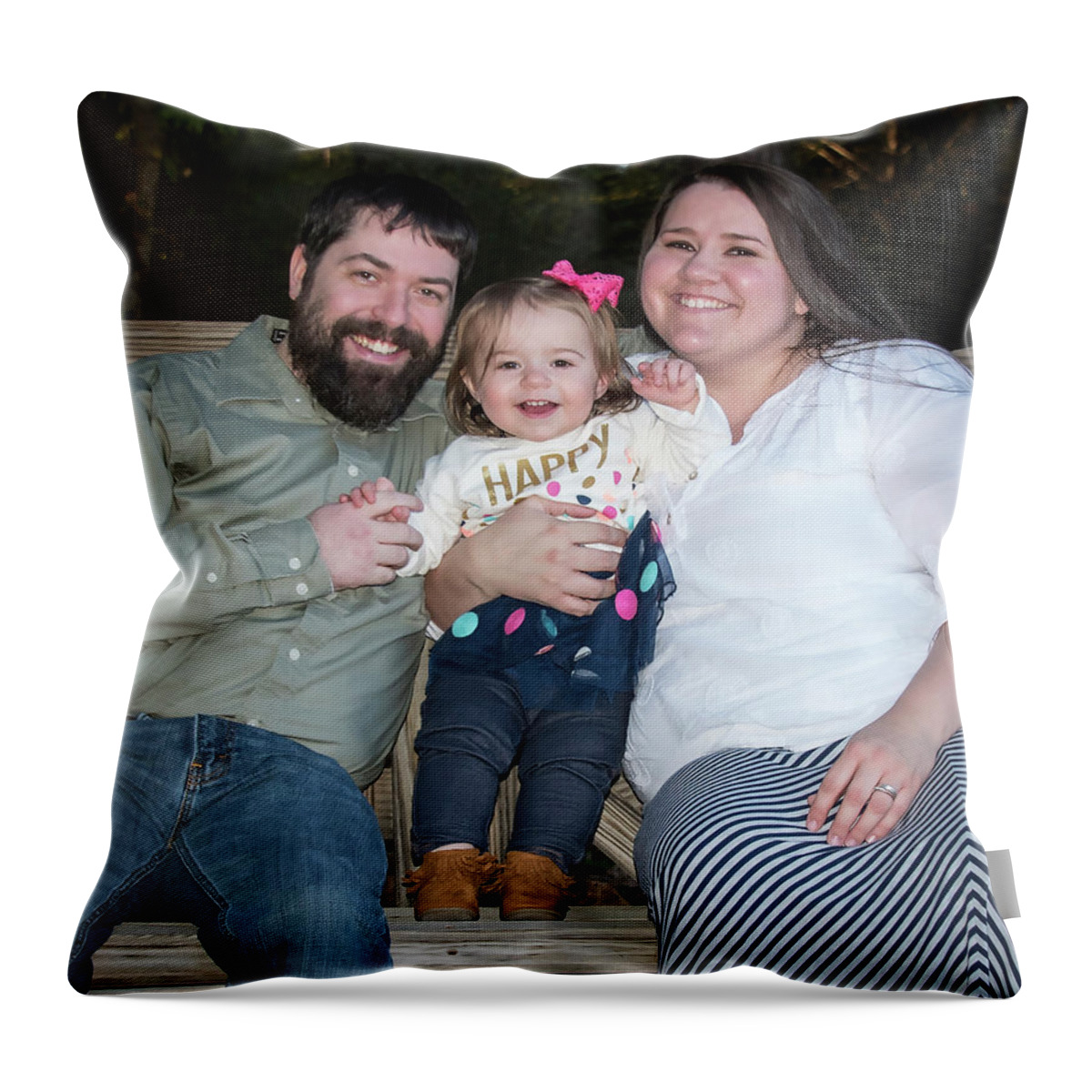 Family Throw Pillow featuring the photograph Langley 6581 by Phil And Karen Rispin