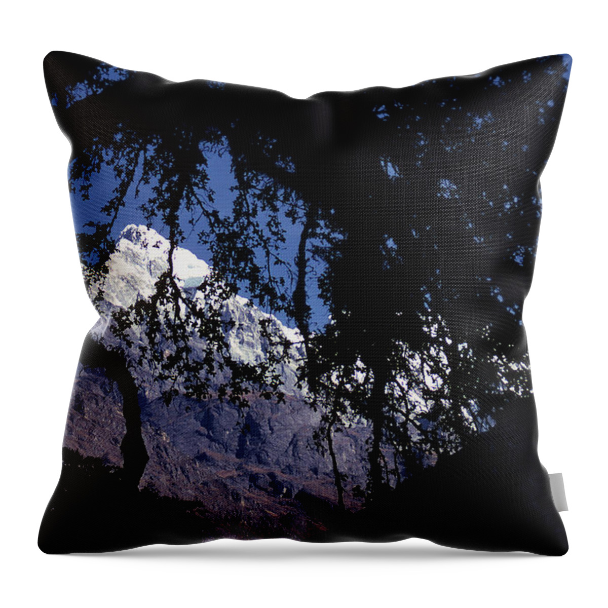 Langtang Throw Pillow featuring the photograph Langtang by Patrick Klauss